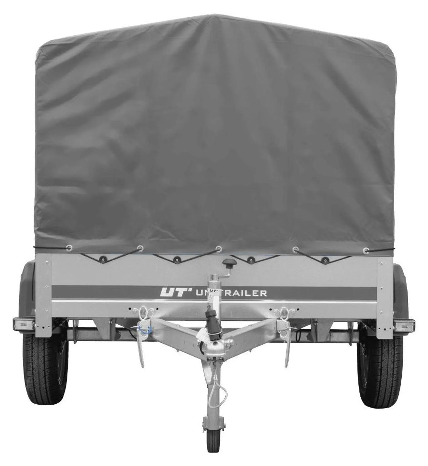 Car trailer GARDEN TRAILER 201 TIPP with support wheel, tarpaulin and high frame