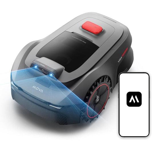 MOVA ViAX 250 robotic lawnmower without boundary wire, reception area 250 m², AI-supported mapping, U-shaped paths, obstacle avoidance with dual vision, improved edge cutting, for complex terrain, app control