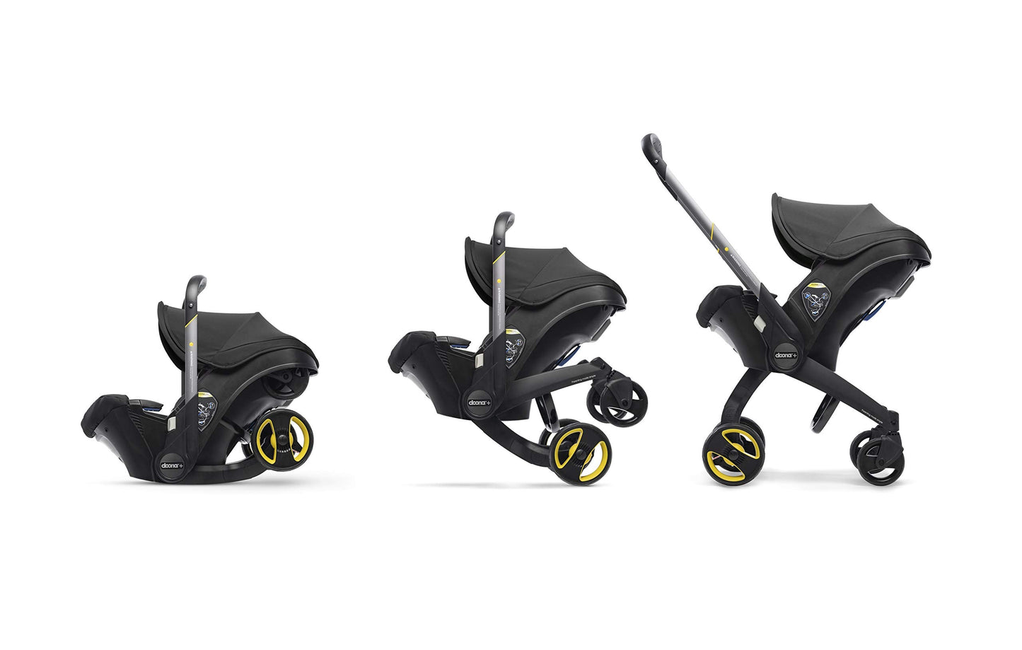 Baby Car Seat & Travel Stroller Nitro Black - Convertible 0+ Car Seat and Pram with 5 Point Safety Harness - Ergonomic Pushchair and Travel System - ISOFIX Base Sold Separately